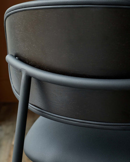 Cree Black Faux Leather Dining Chair - 2 Set