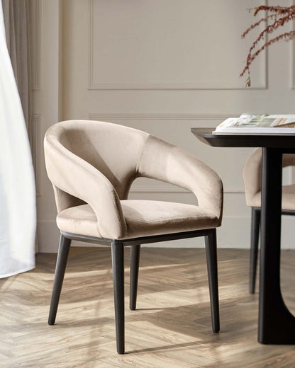 Heath Black Wood Dining Chair