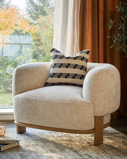 Florence Natural Fabric Armchair