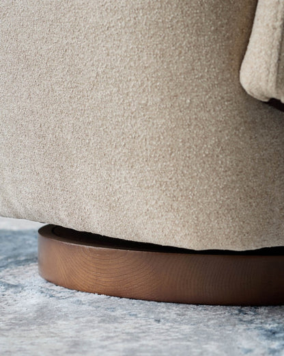 Natalia Natural Boucle Swivel Occasional Chair