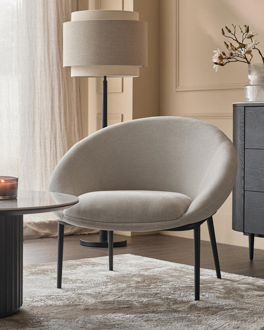 Phoebe Grey Fabric Cocktail Chair