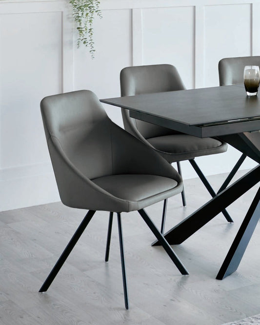 Cleo Faux Leather Swivel Chair