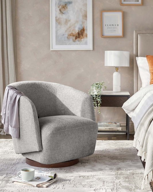 Natalia Chunky Weave Swivel Accent Chair
