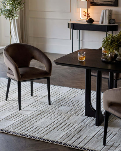 Mosaic Cream Sculpted Wool Large Rug