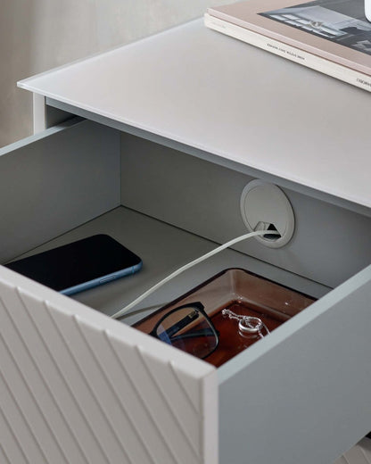 Noah And Brass 2 Drawer Bedside Table