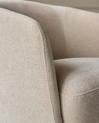 Natalia Natural Boucle Swivel Occasional Chair