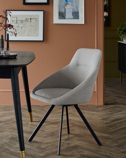 Cleo Boucle Swivel Chair