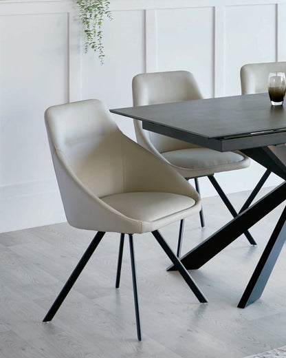 Cleo Faux Leather Swivel Chair