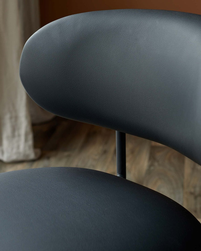 Cree Black Faux Leather Dining Chair - 2 Set