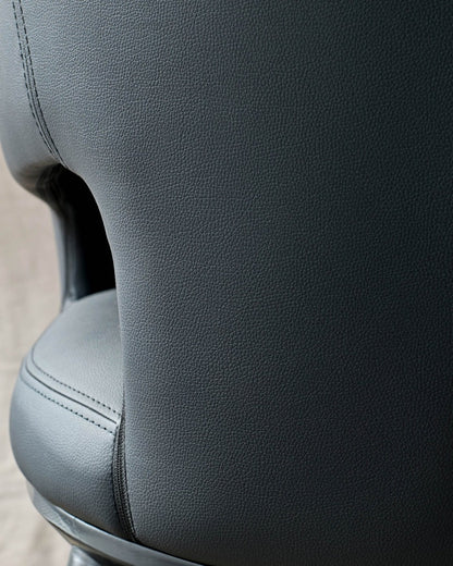 Heath Black Faux Leather Dining Chair