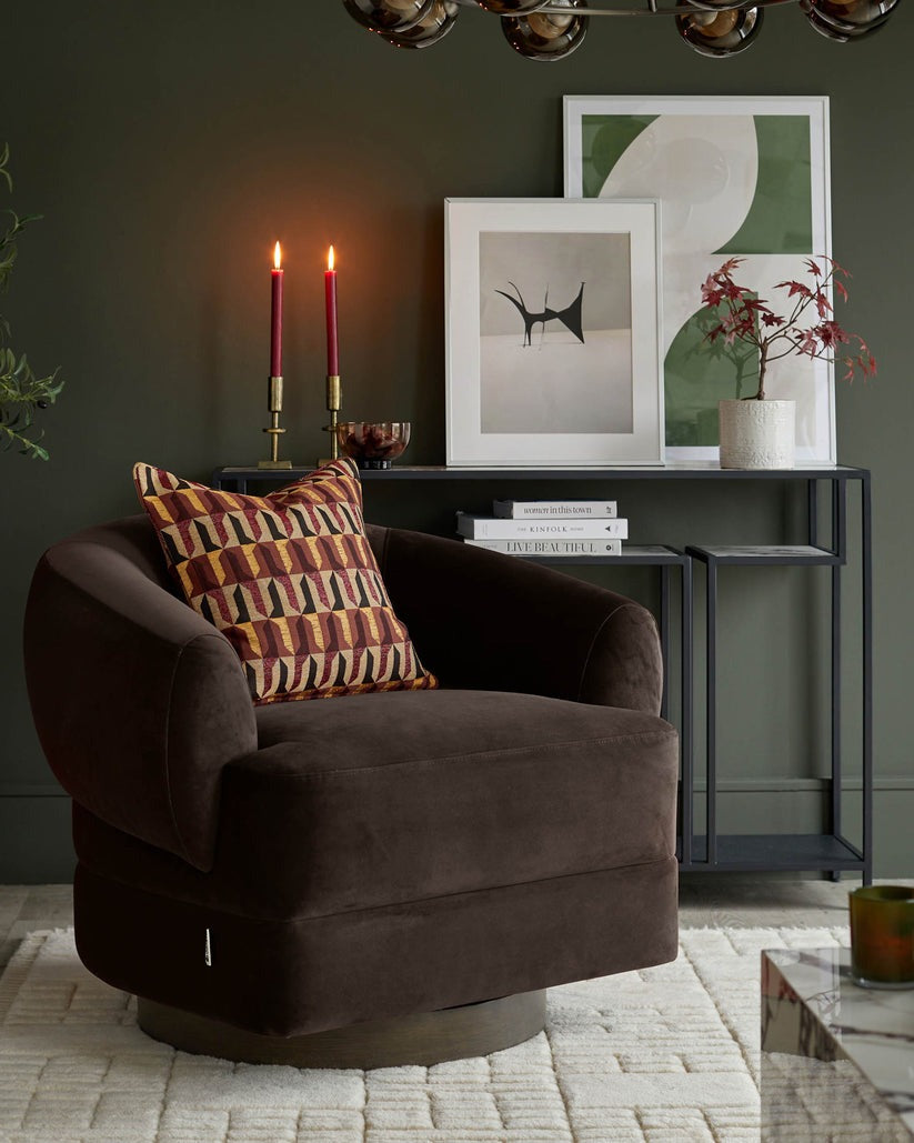 Callan Velvet Swivel Accent Chair