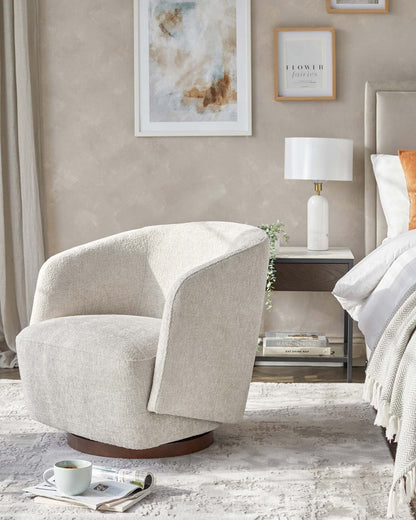 Natalia Chunky Weave Swivel Accent Chair