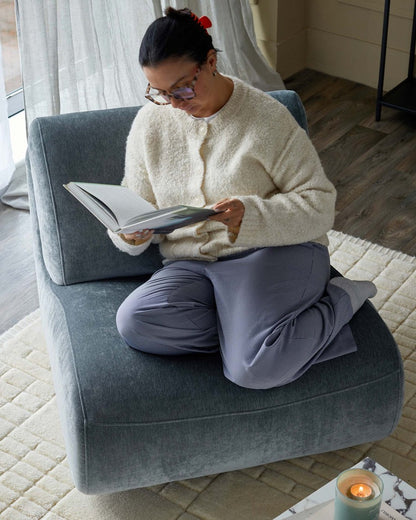 Frances Fabric Swivel Accent Chair