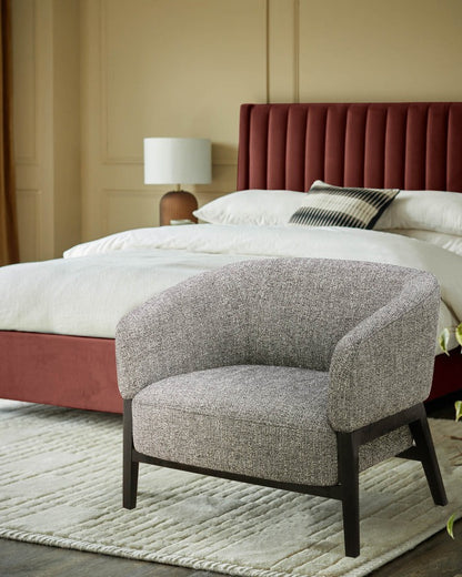 Parker Ivory Fabric Accent Chair