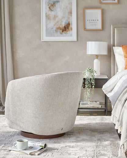 Natalia Chunky Weave Swivel Accent Chair