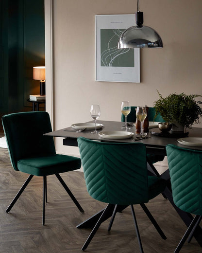 Serena Velvet Swivel Chair