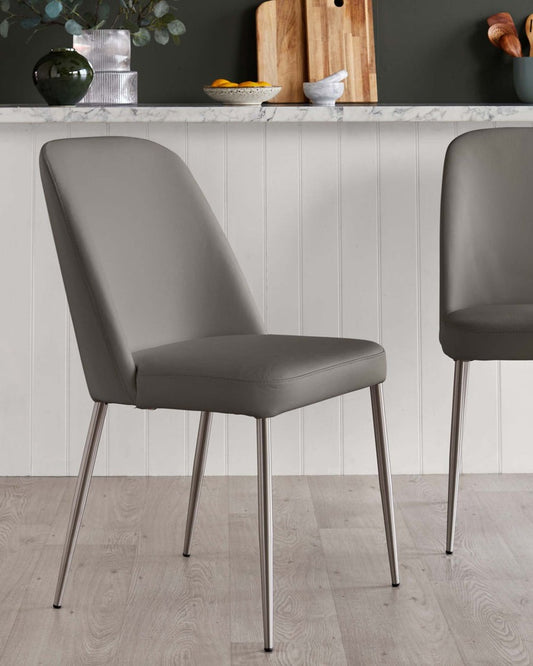Deco Leather Dining Chair - 2 Set