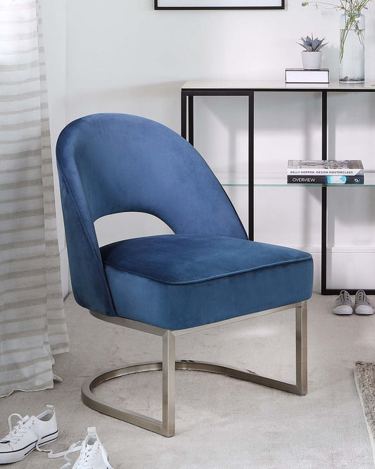 Clover Cantilever Velvet Accent Chair
