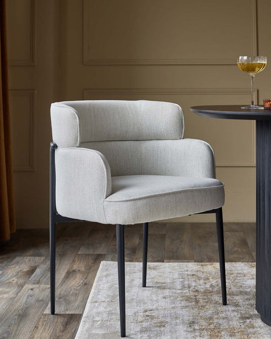 Felix Ivory Dual Tone Fabric Dining Chair - 2 Set