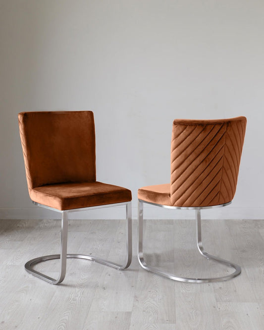 Florin Rust Velvet Dining Chair