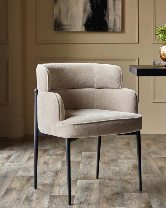 Felix Champagne Chenille Dining Chair - 2 Set