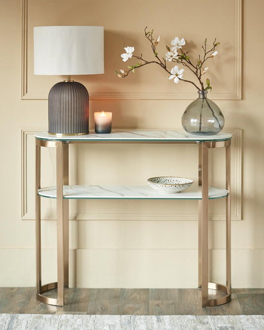 Isla Natural Ceramic Console Table