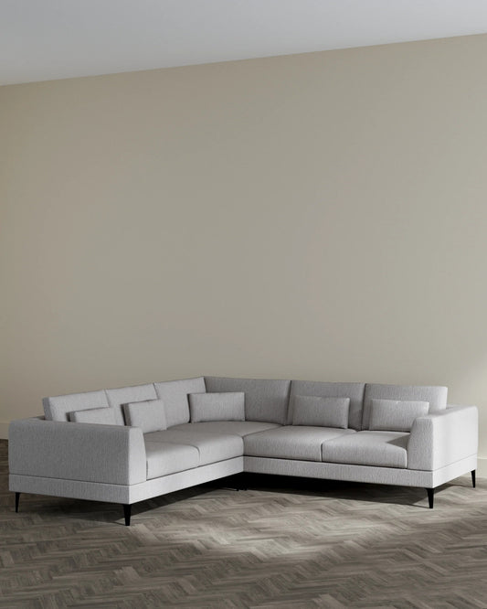 Emery Mid Grey Large Corner Sofa