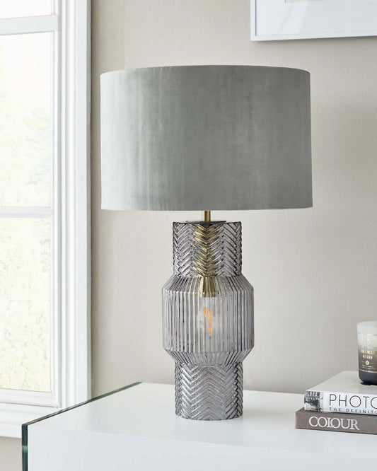Leo Grey Dual-Lit Table Lamp