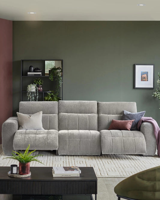Skye Fabric 3 Seater Recliner Sofa