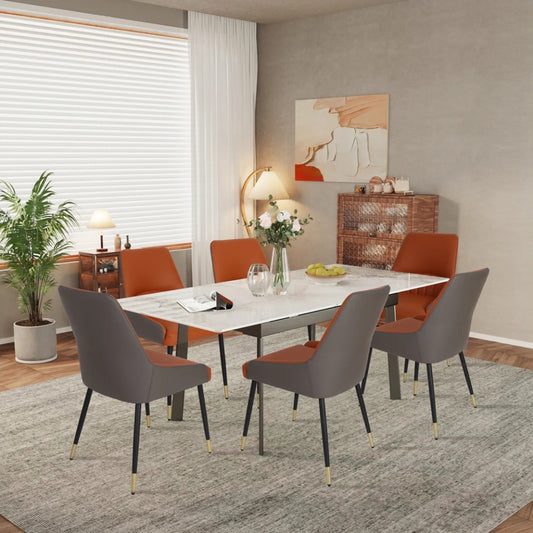 Mosco Extendable Dining Table – 51.1"-62.9", Sintered Stone, Rectangular