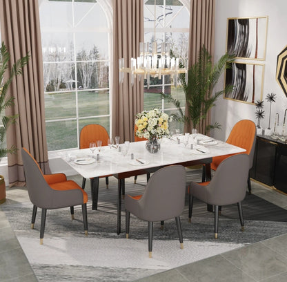 Mosco Extendable Dining Table – 51.1"-62.9", Sintered Stone, Rectangular
