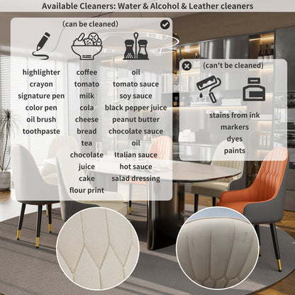 Mosco Dining Chair ,Set of 2, Upholstered Dining Room Chairs High Back Dining Chairs