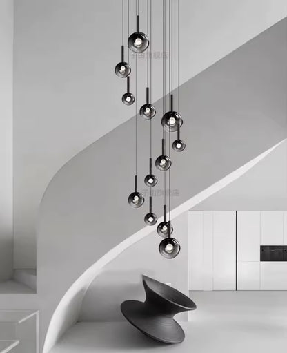 Hatton Glass 12- LED Light Adjustable Drop Pendant