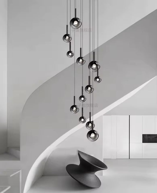 Hatton Glass 12- LED Light Adjustable Drop Pendant