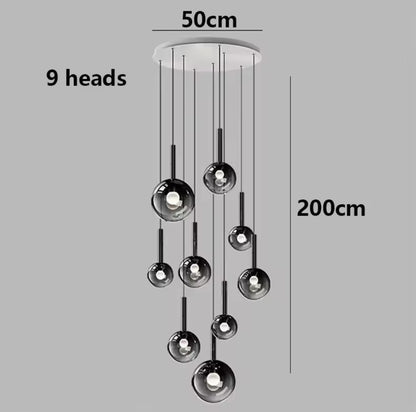 Hatton Glass 12- LED Light Adjustable Drop Pendant