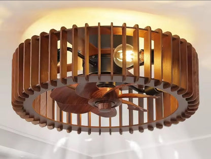 Juma Minimalist Wood Fan Lamp