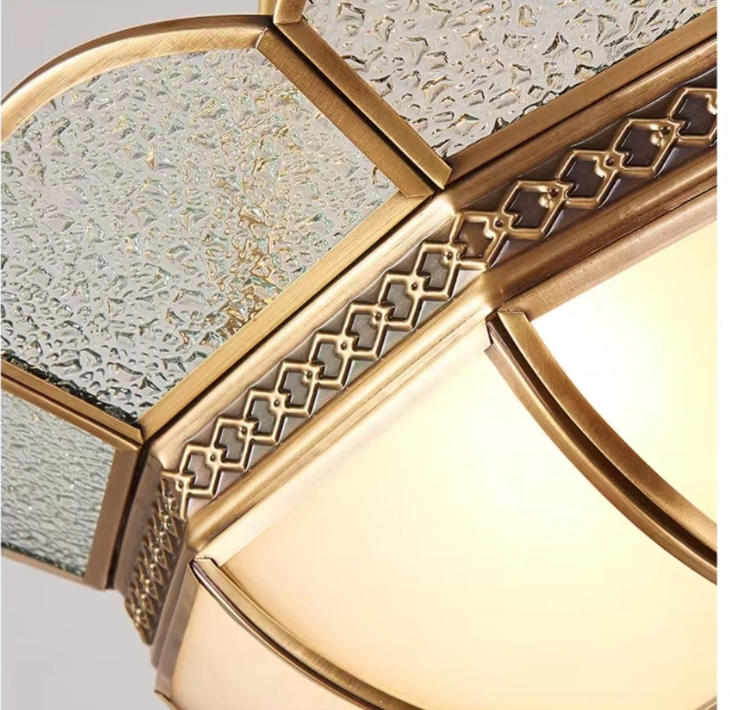 Asma Copper Glass Ceiling Lamp