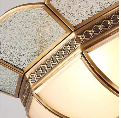 Asma Copper Glass Ceiling Lamp