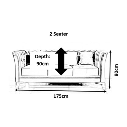Matama Sofa Sets in Luxury Black Velvet